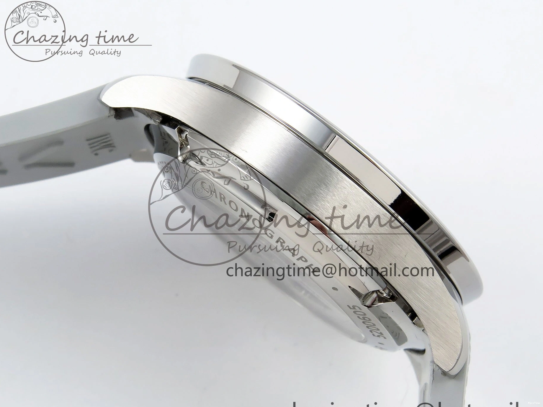 MIROTIME 1228 Portuguese Chrono IW3716 Z+F 1:1 Best Edition White Dial on Gray Rubber Strap A WrinkleFree 7014